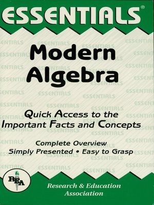 cover image of Modern Algebra Essentials